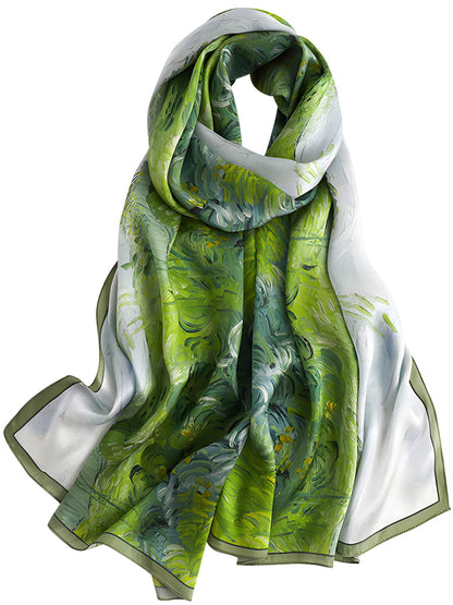 Large Shawl Scarf For Women Lightweight Wraps Silky Headscarf Long Sunscreen Scarfs