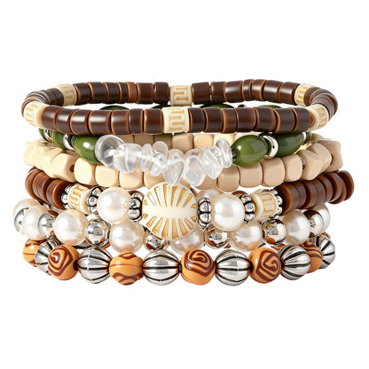 Gothic Bracelet Adjustable Punk Braided Leather Multilayer Grunge Set Bracelets Emo Metal Cuff Wrap Bangles Meaningful Gift