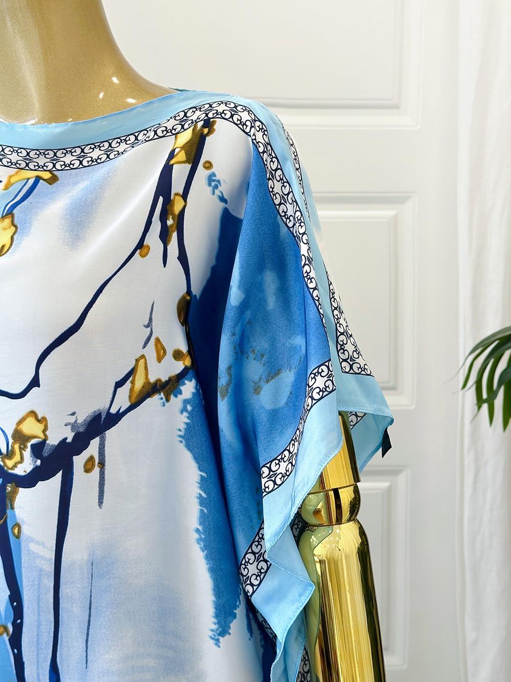 Moo Moos for Women Kaftan Dresses+Scarf for Women Plus Size Bathing Suit Cover up Caftan Maxi Beach Dresses