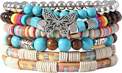 Gothic Bracelet Adjustable Punk Braided Leather Multilayer Grunge Set Bracelets Emo Metal Cuff Wrap Bangles Meaningful Gift