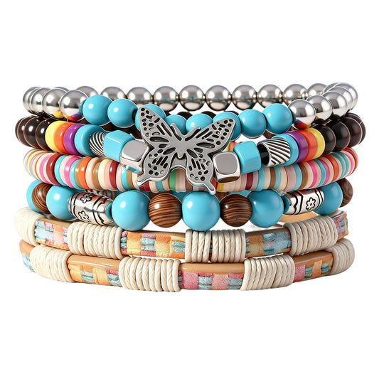 Gothic Bracelet Adjustable Punk Braided Leather Multilayer Grunge Set Bracelets Emo Metal Cuff Wrap Bangles Meaningful Gift