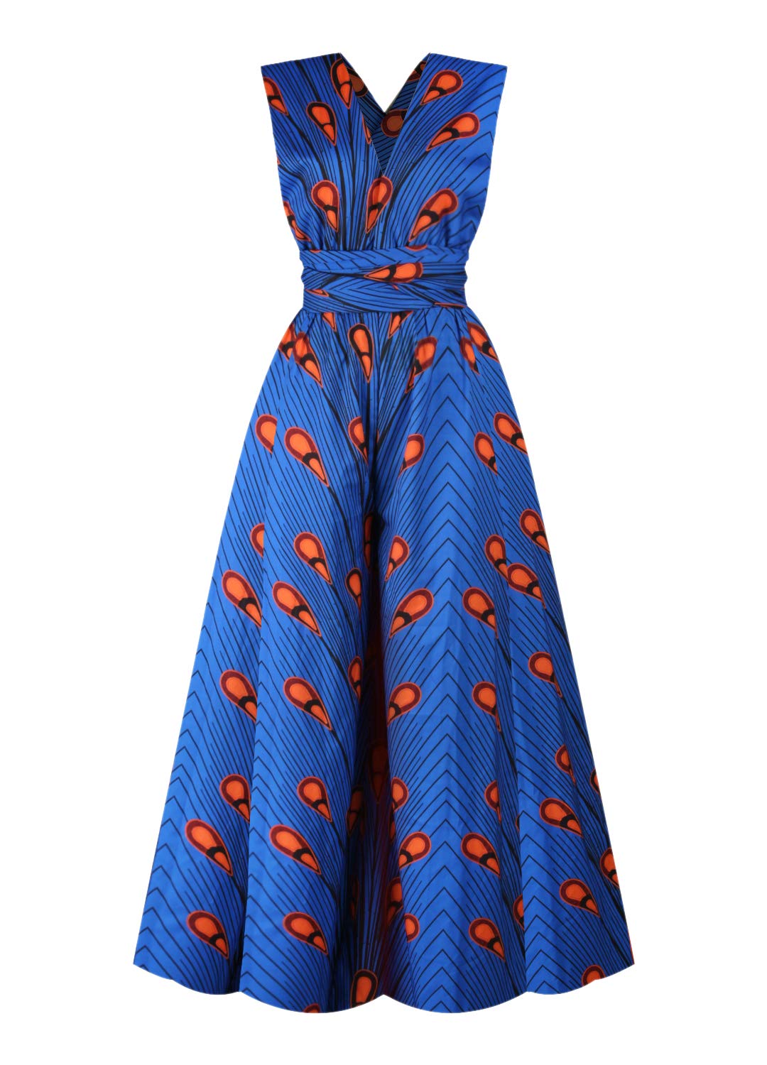 Women's African Jumpsuits Rompers V-Neck Multi-Way Wide Leg Pants