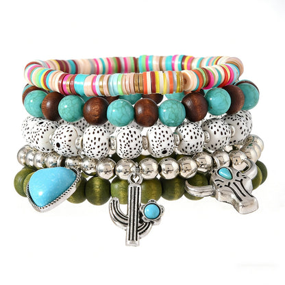 Gothic Bracelet Adjustable Punk Braided Leather Multilayer Grunge Set Bracelets Emo Metal Cuff Wrap Bangles Meaningful Gift