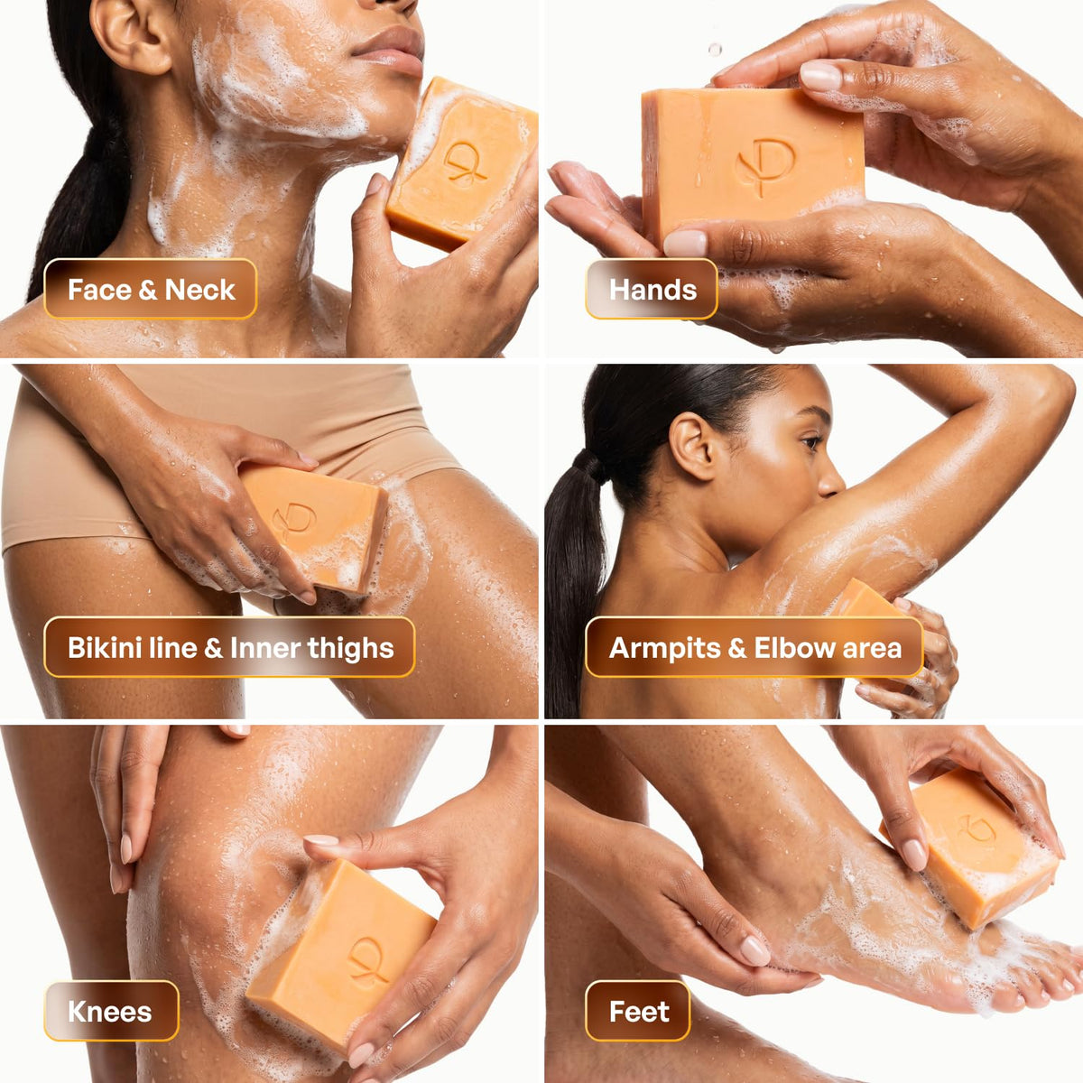 PLANTIFIQUE Kojic Acid & Turmeric Soap for Dark Spots, Lab Tested, 3 Pack