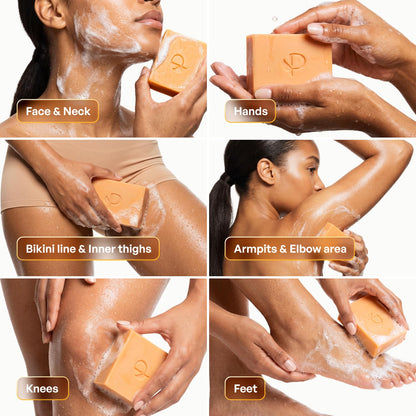 PLANTIFIQUE Kojic Acid & Turmeric Soap for Dark Spots, Lab Tested, 3 Pack