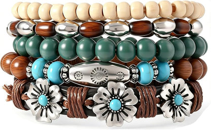 Gothic Bracelet Adjustable Punk Braided Leather Multilayer Grunge Set Bracelets Emo Metal Cuff Wrap Bangles Meaningful Gift