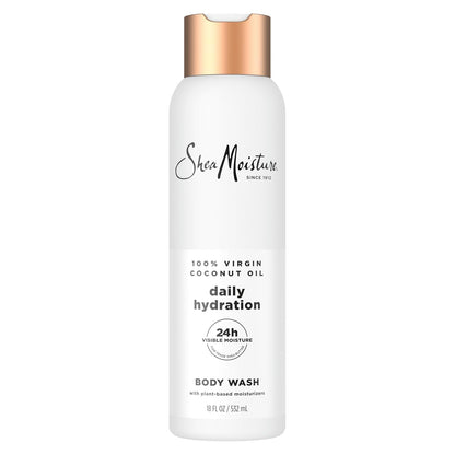 SheaMoisture Coconut Hibiscus Body Wash Glowing Radiance Glowing Radiance body wash for 24H Visible Moisture for Healthy, Glowing Skin 18 oz