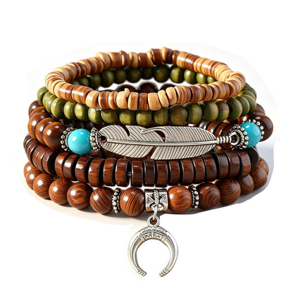 Gothic Bracelet Adjustable Punk Braided Leather Multilayer Grunge Set Bracelets Emo Metal Cuff Wrap Bangles Meaningful Gift
