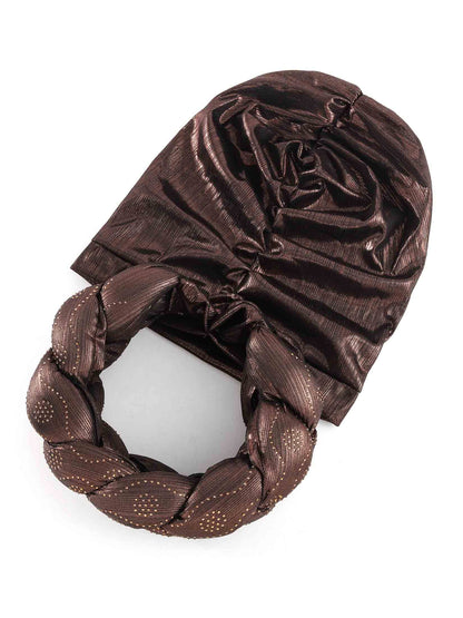 Woeoe African Headwrap Gold Braided Turbans for Women