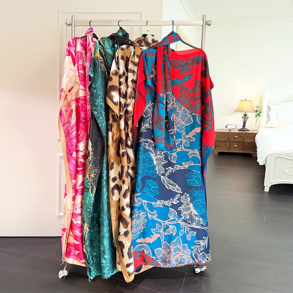 Moo Moos for Women Kaftan Dresses+Scarf for Women Plus Size Bathing Suit Cover up Caftan Maxi Beach Dresses