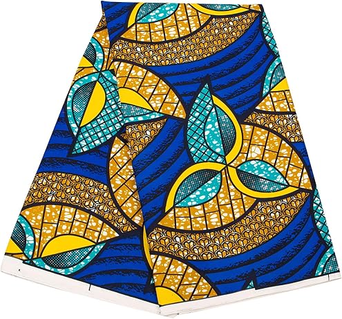 Kente nyama African Ankara Prints Wax Fabric 3 Yard African Fabric for Party Dress Craft DIY Sewing Textile Polyester Nigeria Tissu