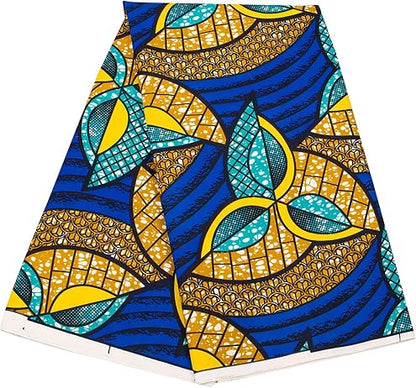 Kente nyama African Ankara Prints Wax Fabric 3 Yard African Fabric for Party Dress Craft DIY Sewing Textile Polyester Nigeria Tissu