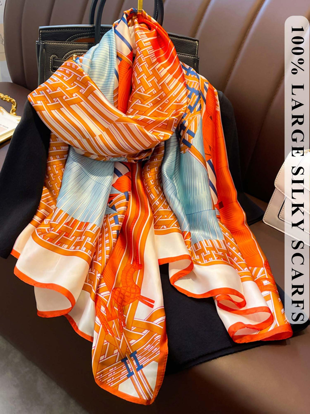 Large Shawl Scarf For Women Lightweight Wraps Silky Headscarf Long Sunscreen Scarfs