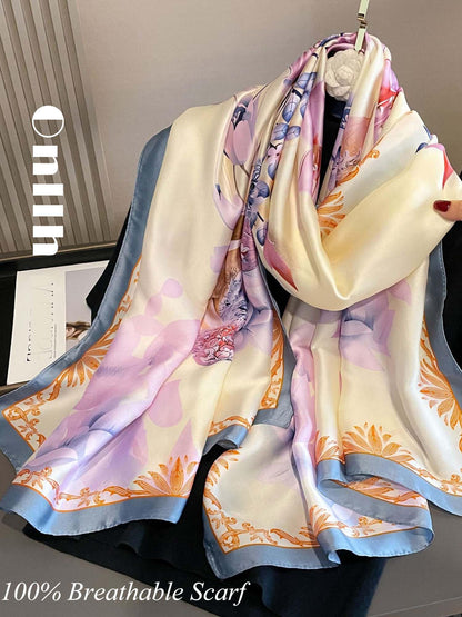 Large Shawl Scarf For Women Lightweight Wraps Silky Headscarf Long Sunscreen Scarfs