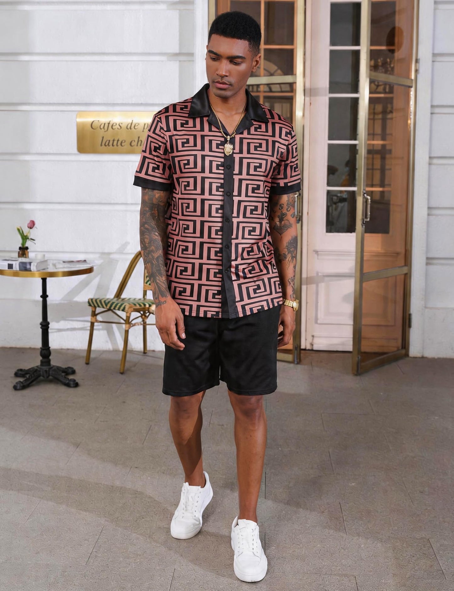 Mens African Dashiki Kente Printed Shirts Cuban Collar Short Sleeve Button Down Vintage Beach Summer Hawaiian Shirts