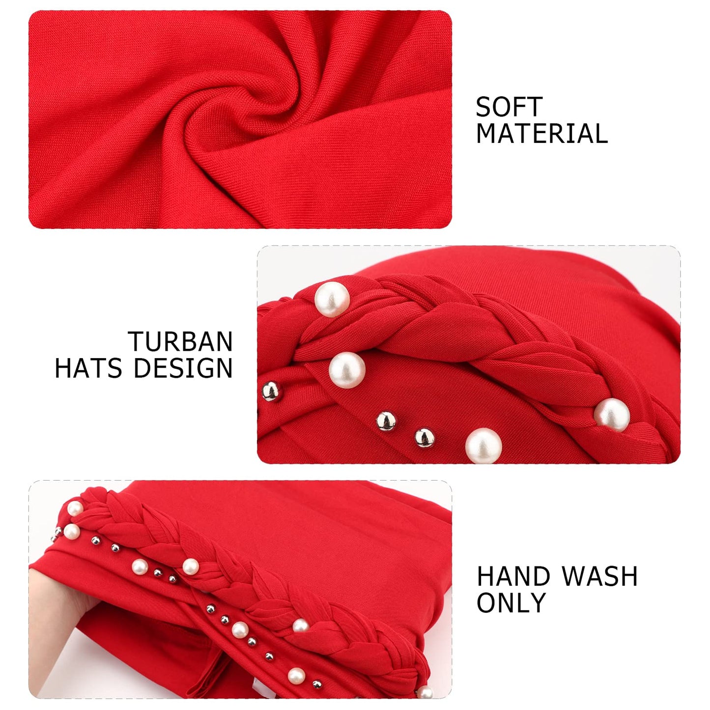 African Women Turban Caps Pre-Tied Twisted Turbans Head Scarf for Women Hair Wraps Cover Beanie Cancer Chemo Headwear