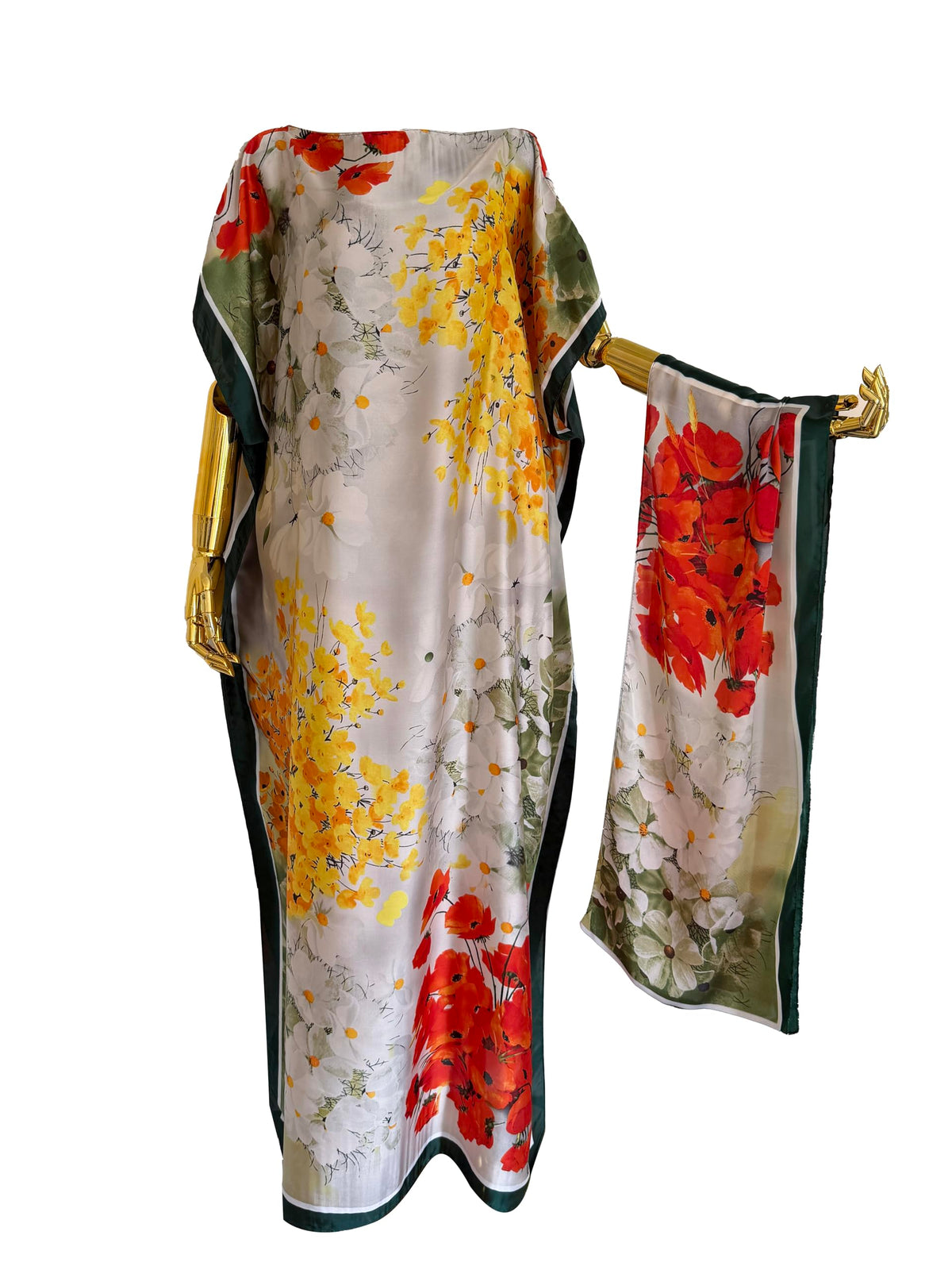 Moo Moos for Women Kaftan Dresses+Scarf for Women Plus Size Bathing Suit Cover up Caftan Maxi Beach Dresses