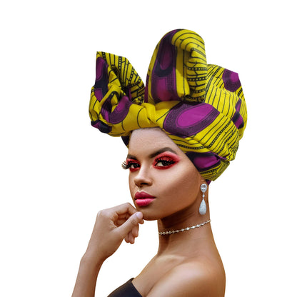 Ankara African Print Soft Headwraps Headband Long Hair Head Wrap Scarf Turban Tie Jersey Knit African head wraps