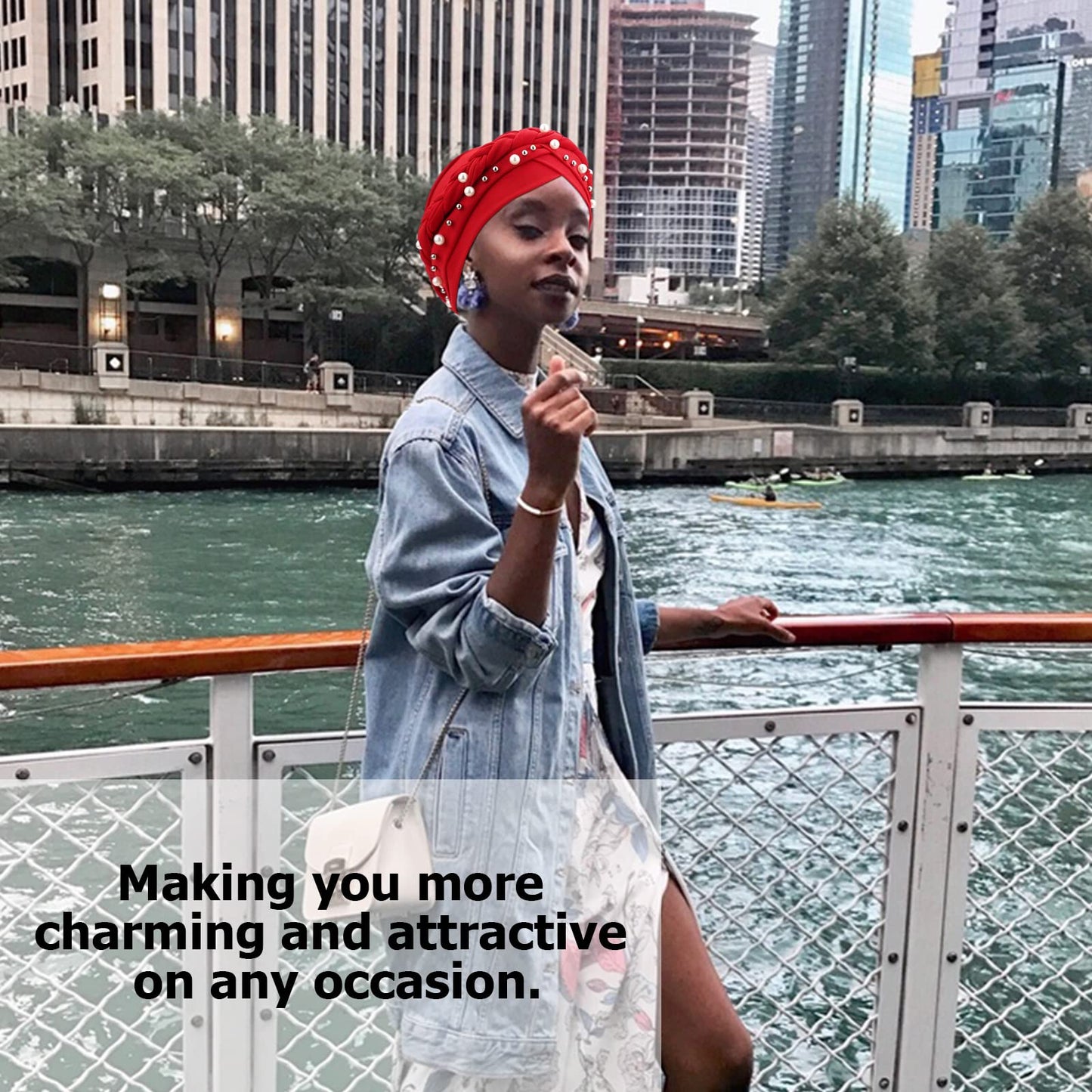 African Women Turban Caps Pre-Tied Twisted Turbans Head Scarf for Women Hair Wraps Cover Beanie Cancer Chemo Headwear