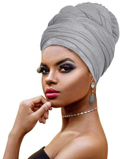 Ankara African Print Soft Headwraps Headband Long Hair Head Wrap Scarf Turban Tie Jersey Knit African head wraps