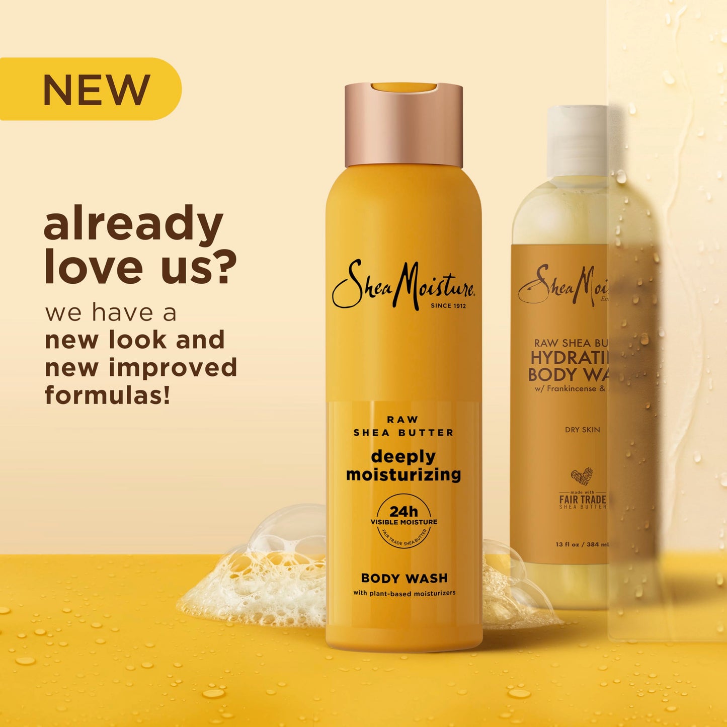 SheaMoisture African Black Soap Body Wash Calm and clearing body wash for 24H Visible Moisture for Healthy, Glowing 18 Oz