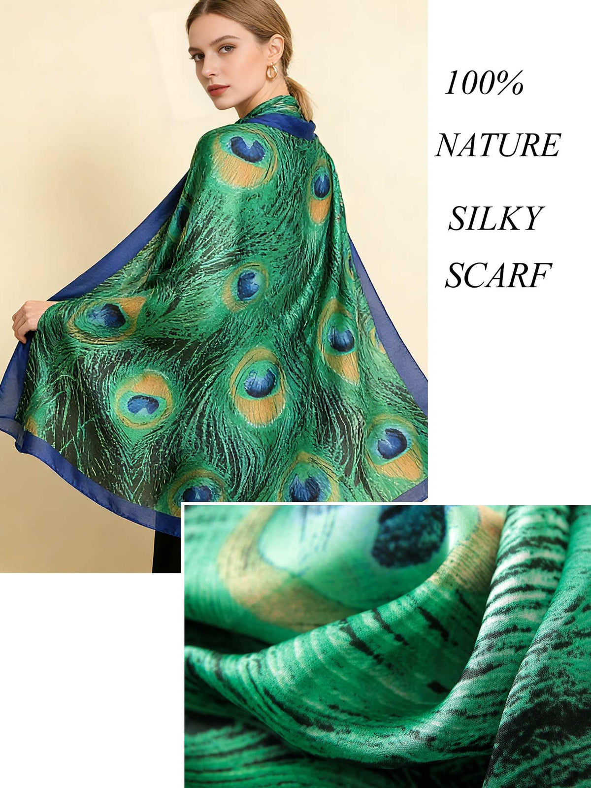 Large Shawl Scarf For Women Lightweight Wraps Silky Headscarf Long Sunscreen Scarfs