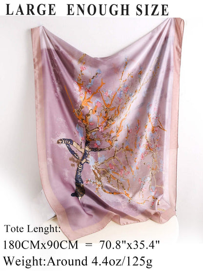 Large Shawl Scarf For Women Lightweight Wraps Silky Headscarf Long Sunscreen Scarfs