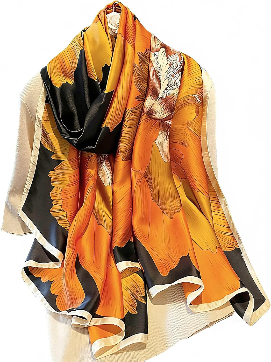 Large Shawl Scarf For Women Lightweight Wraps Silky Headscarf Long Sunscreen Scarfs