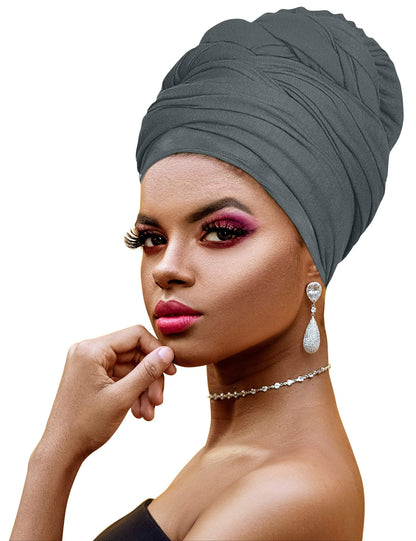 Ankara African Print Soft Headwraps Headband Long Hair Head Wrap Scarf Turban Tie Jersey Knit African head wraps