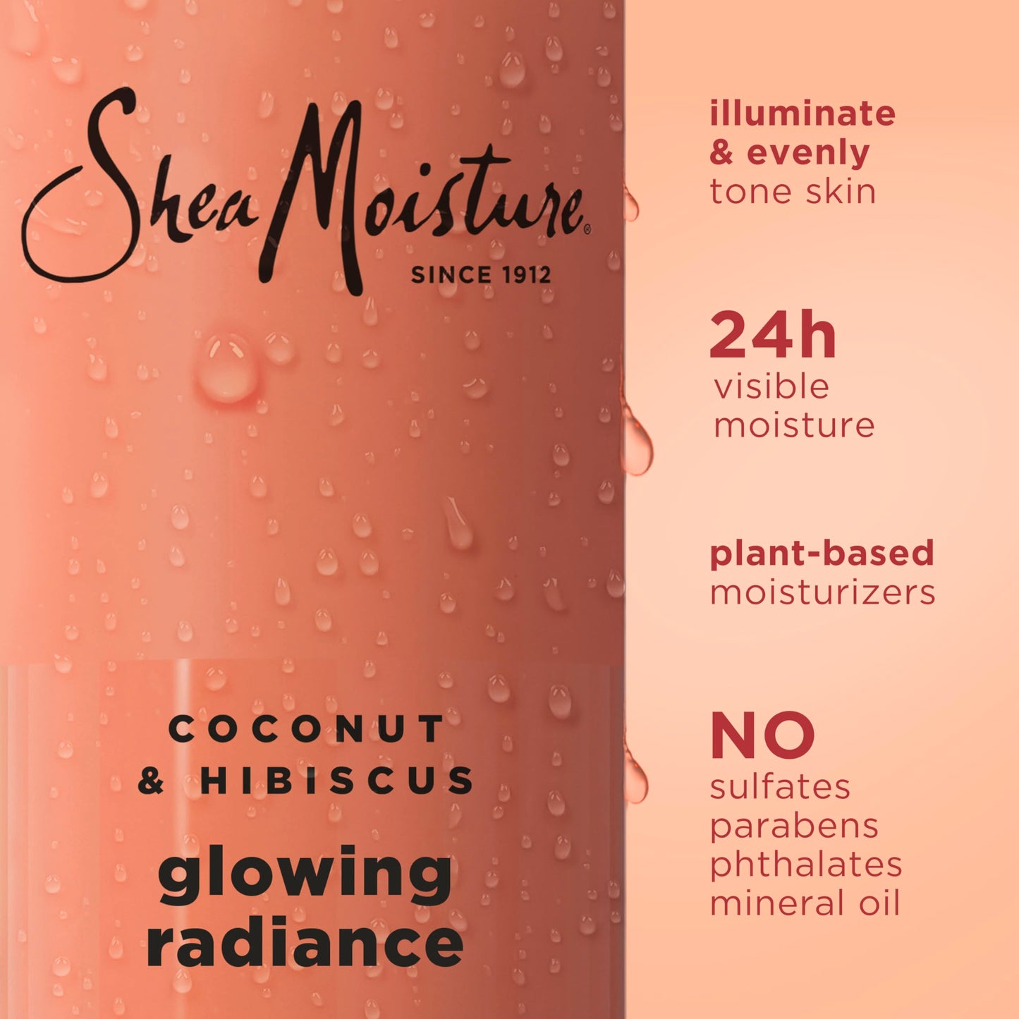 SheaMoisture African Black Soap Body Wash Calm and clearing body wash for 24H Visible Moisture for Healthy, Glowing 18 Oz