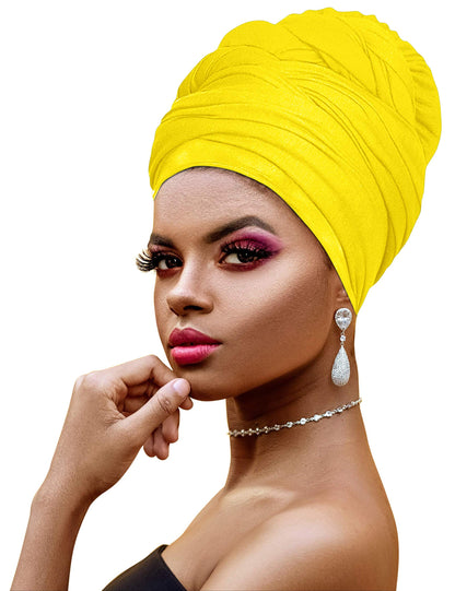 Ankara African Print Soft Headwraps Headband Long Hair Head Wrap Scarf Turban Tie Jersey Knit African head wraps