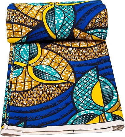 Kente nyama African Ankara Prints Wax Fabric 3 Yard African Fabric for Party Dress Craft DIY Sewing Textile Polyester Nigeria Tissu