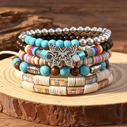 Gothic Bracelet Adjustable Punk Braided Leather Multilayer Grunge Set Bracelets Emo Metal Cuff Wrap Bangles Meaningful Gift