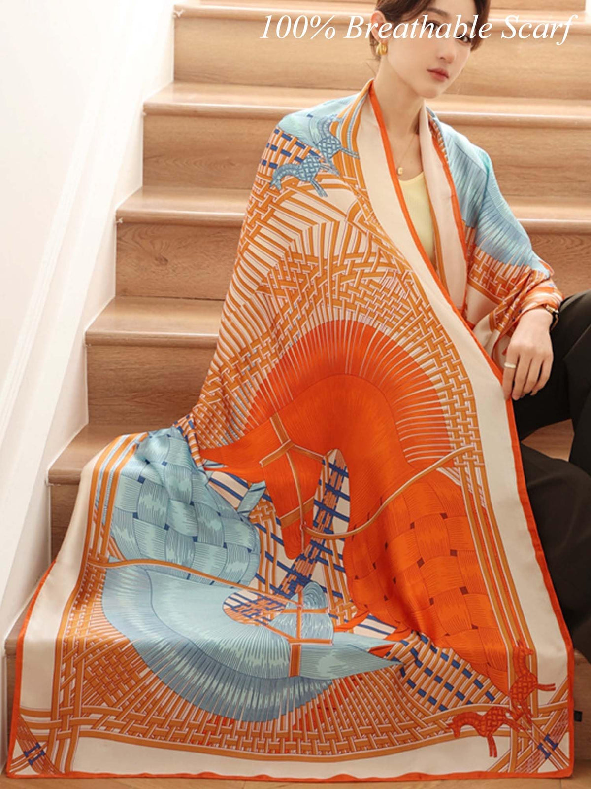 Large Shawl Scarf For Women Lightweight Wraps Silky Headscarf Long Sunscreen Scarfs