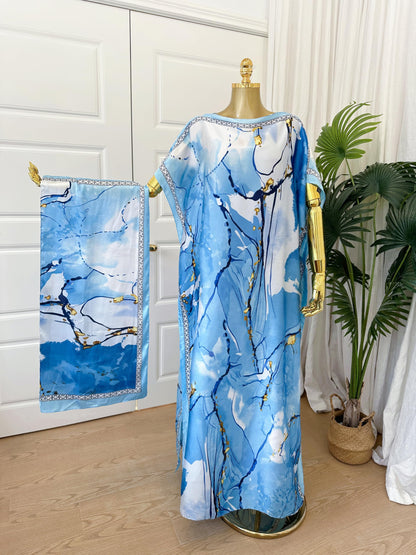 Moo Moos for Women Kaftan Dresses+Scarf for Women Plus Size Bathing Suit Cover up Caftan Maxi Beach Dresses