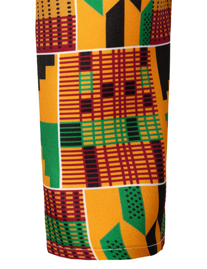 LucMatton Men's 2 Piece Outfits Long Sleeve Button Down African Dashiki Shirts and Pants Set Traditional Ethnic Suits