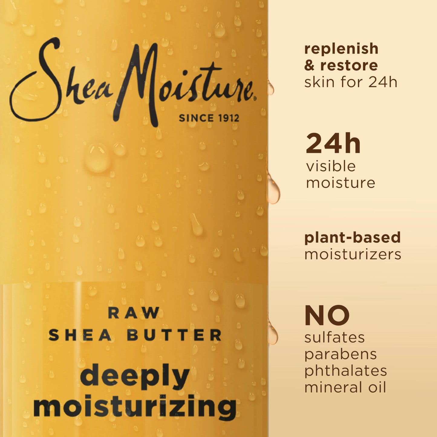 SheaMoisture African Black Soap Body Wash Calm and clearing body wash for 24H Visible Moisture for Healthy, Glowing 18 Oz