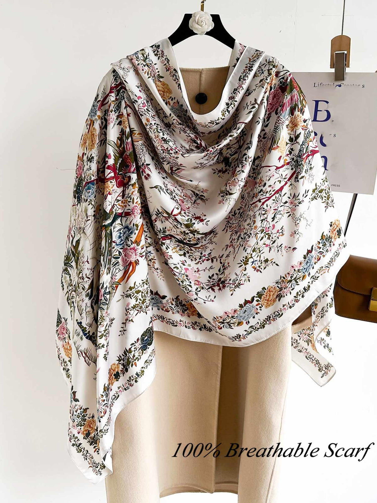 Large Shawl Scarf For Women Lightweight Wraps Silky Headscarf Long Sunscreen Scarfs