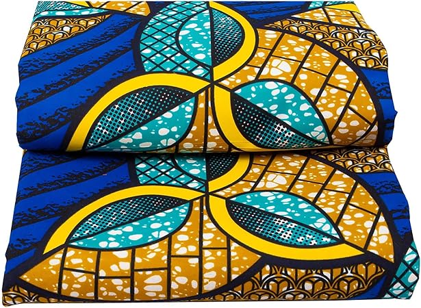 Kente nyama African Ankara Prints Wax Fabric 3 Yard African Fabric for Party Dress Craft DIY Sewing Textile Polyester Nigeria Tissu