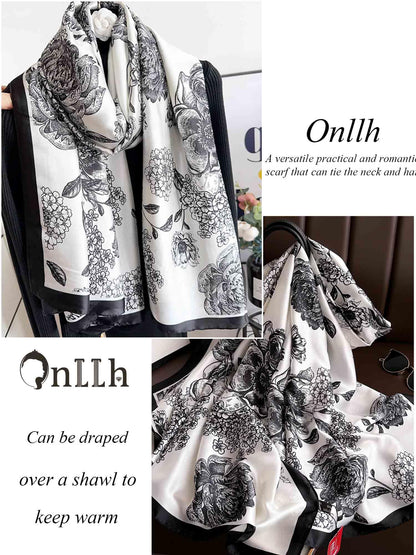 Large Shawl Scarf For Women Lightweight Wraps Silky Headscarf Long Sunscreen Scarfs