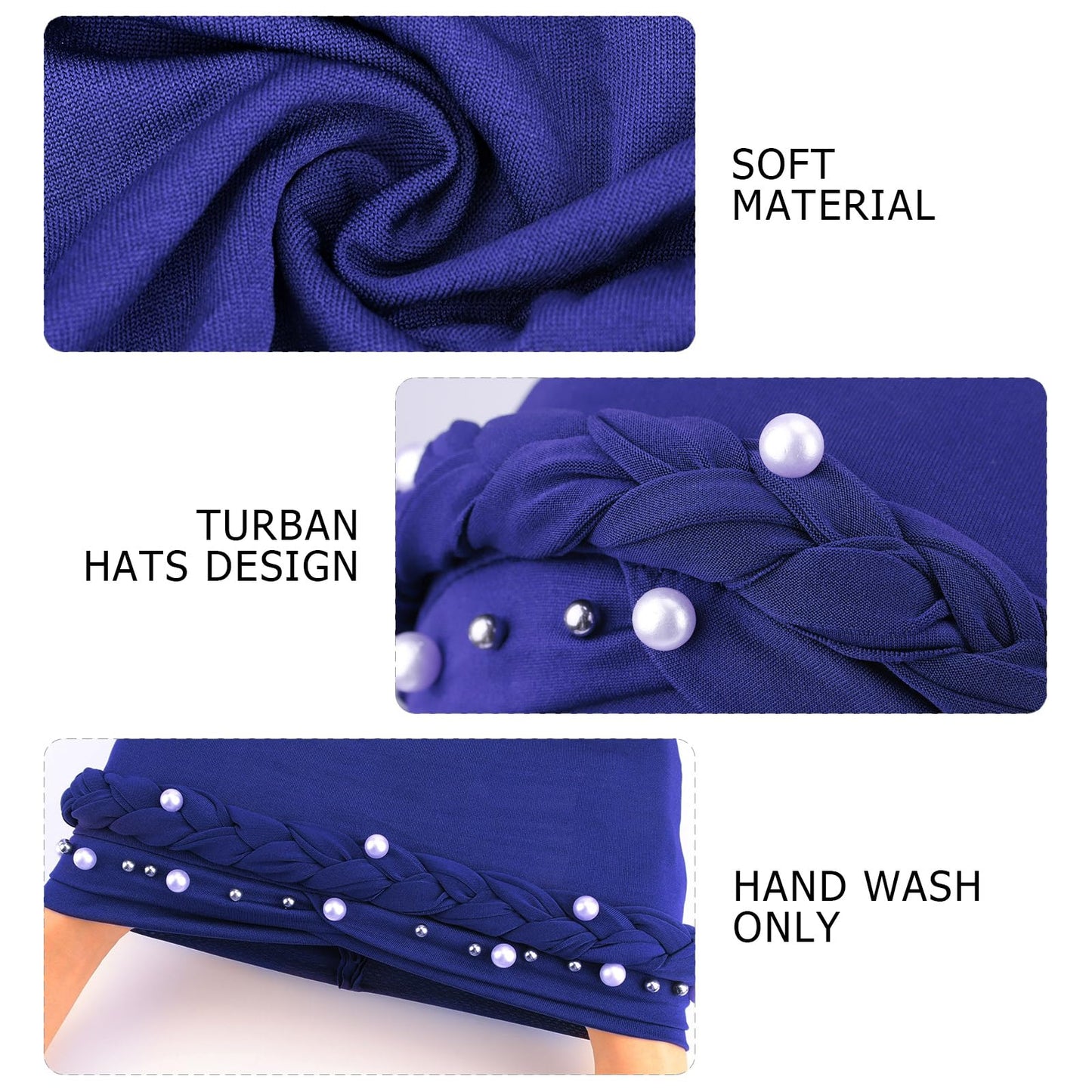 African Women Turban Caps Pre-Tied Twisted Turbans Head Scarf for Women Hair Wraps Cover Beanie Cancer Chemo Headwear
