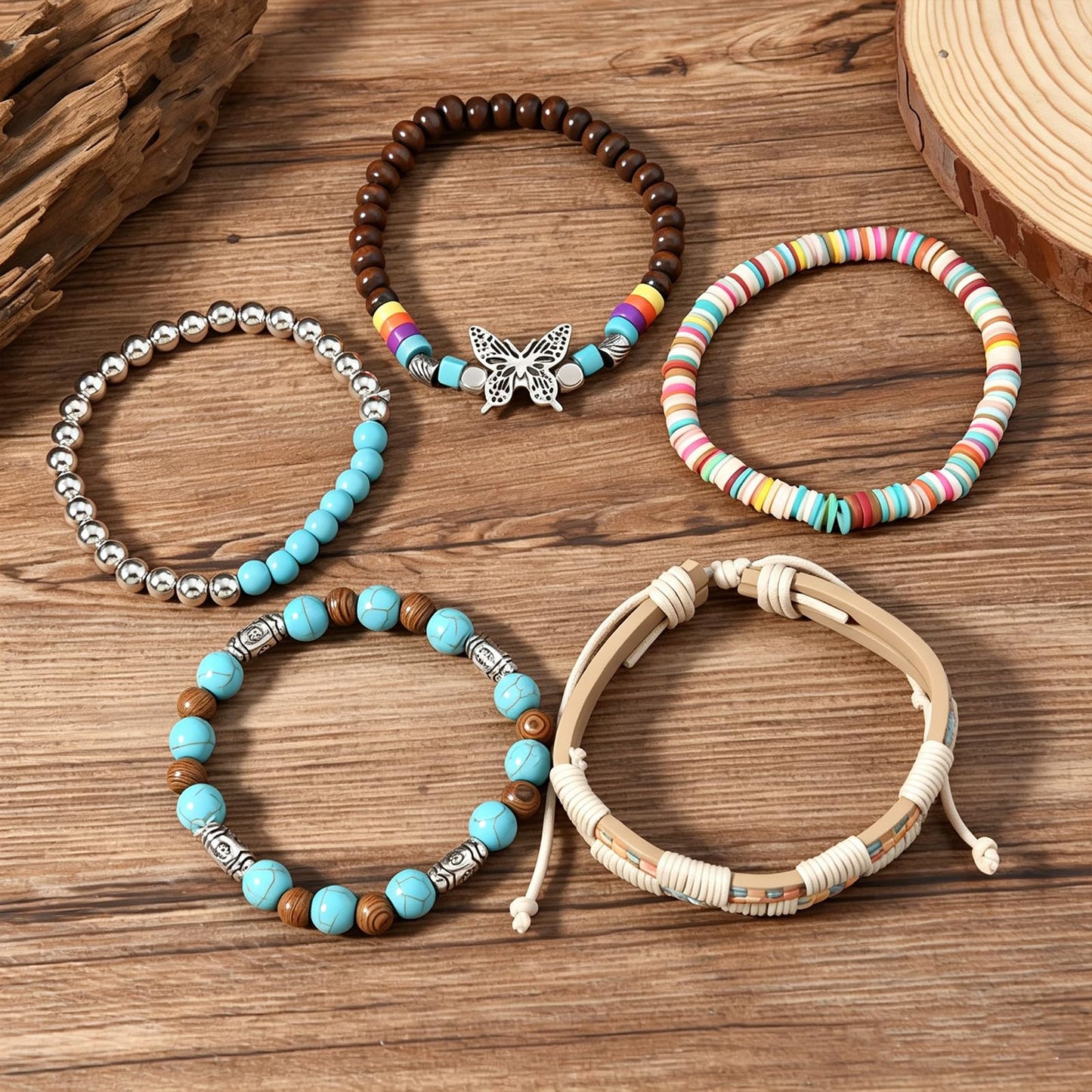 Gothic Bracelet Adjustable Punk Braided Leather Multilayer Grunge Set Bracelets Emo Metal Cuff Wrap Bangles Meaningful Gift