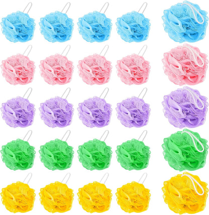 African Net Sponge Authentic-4 Packs African Exfoliating Net Sponge,Bath Sponges for Shower,42 inch Long for Normal to Sensitive Skin, for Daily use, Body Exfoliator Shower (Green,Pink,Blue,Grey)