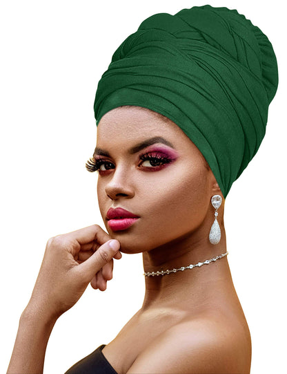 Ankara African Print Soft Headwraps Headband Long Hair Head Wrap Scarf Turban Tie Jersey Knit African head wraps