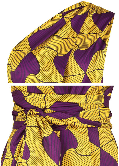 Women's African Jumpsuits Rompers V-Neck Multi-Way Wide Leg Pants