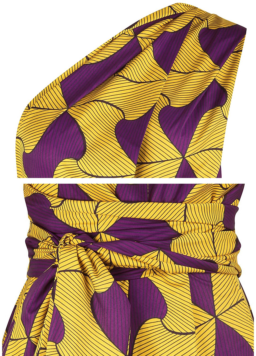 Women's African Jumpsuits Rompers V-Neck Multi-Way Wide Leg Pants