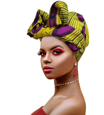 Ankara African Print Soft Headwraps Headband Long Hair Head Wrap Scarf Turban Tie Jersey Knit African head wraps