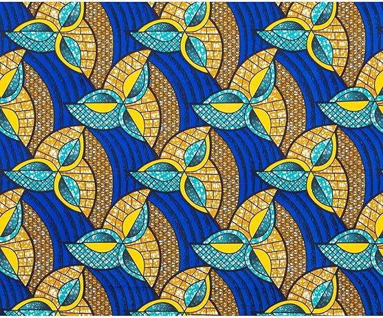 Kente nyama African Ankara Prints Wax Fabric 3 Yard African Fabric for Party Dress Craft DIY Sewing Textile Polyester Nigeria Tissu