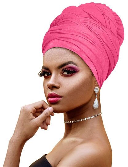 Ankara African Print Soft Headwraps Headband Long Hair Head Wrap Scarf Turban Tie Jersey Knit African head wraps