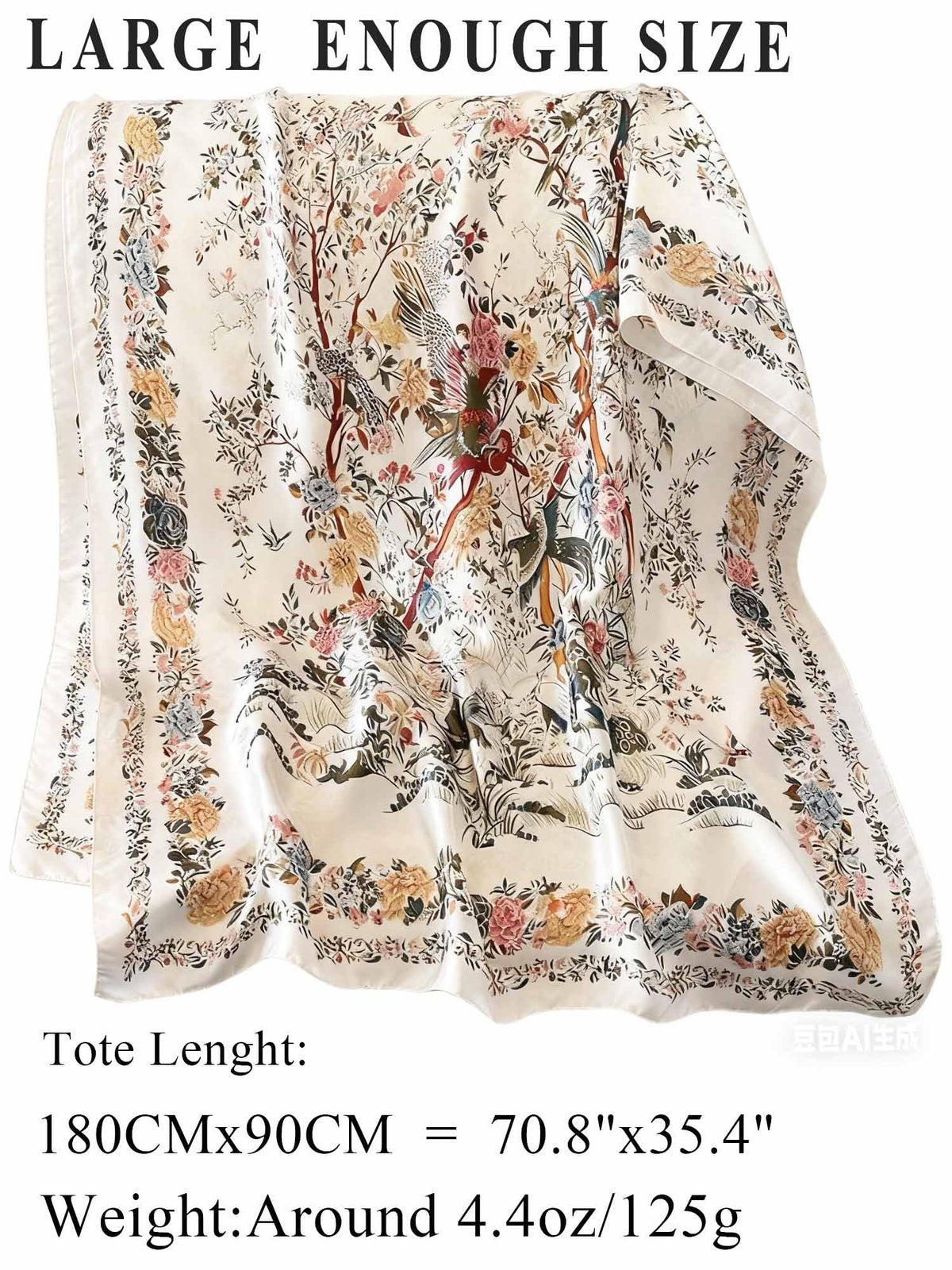 Large Shawl Scarf For Women Lightweight Wraps Silky Headscarf Long Sunscreen Scarfs